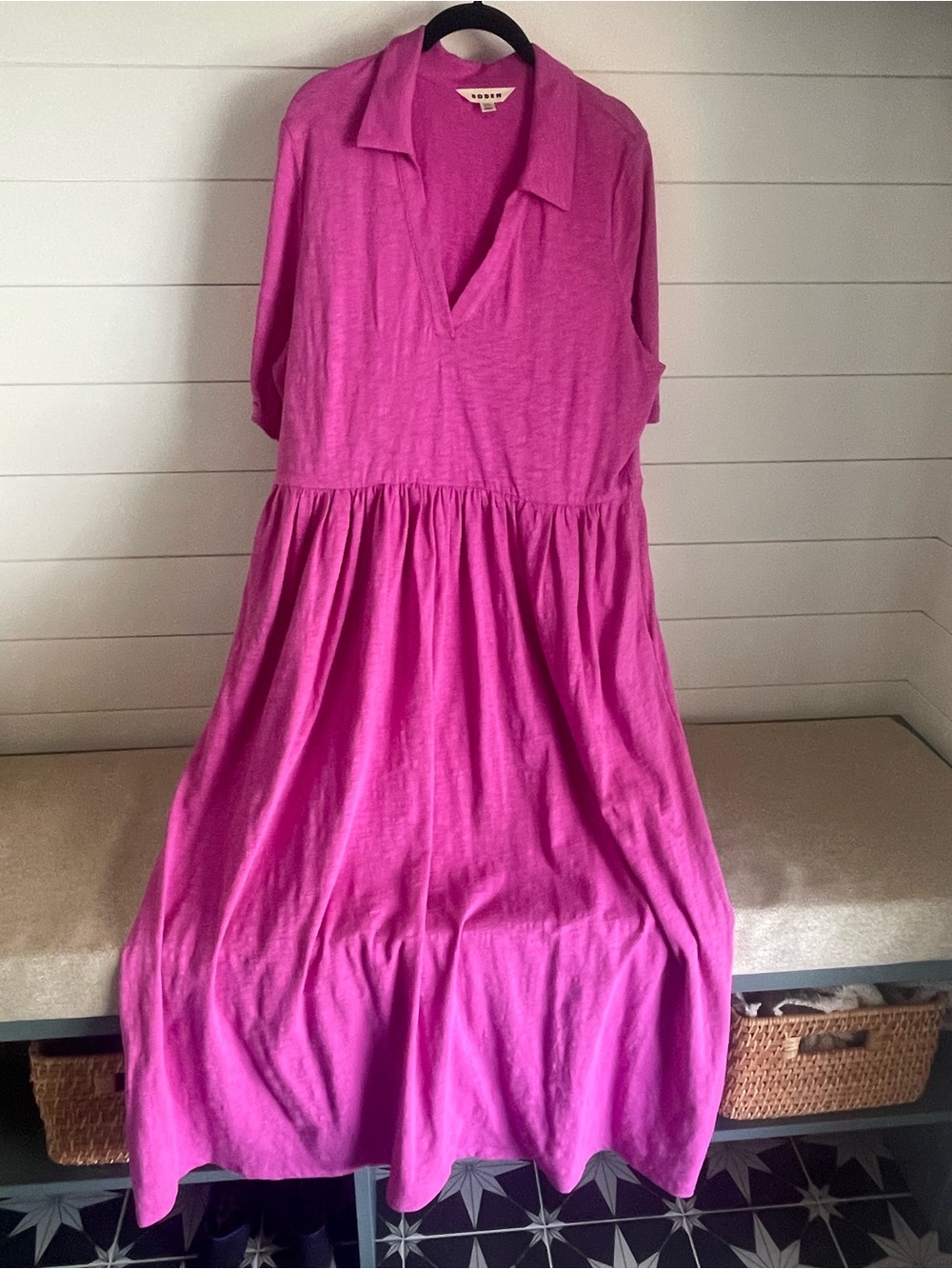 Boden Aria Collared Jersey Dress